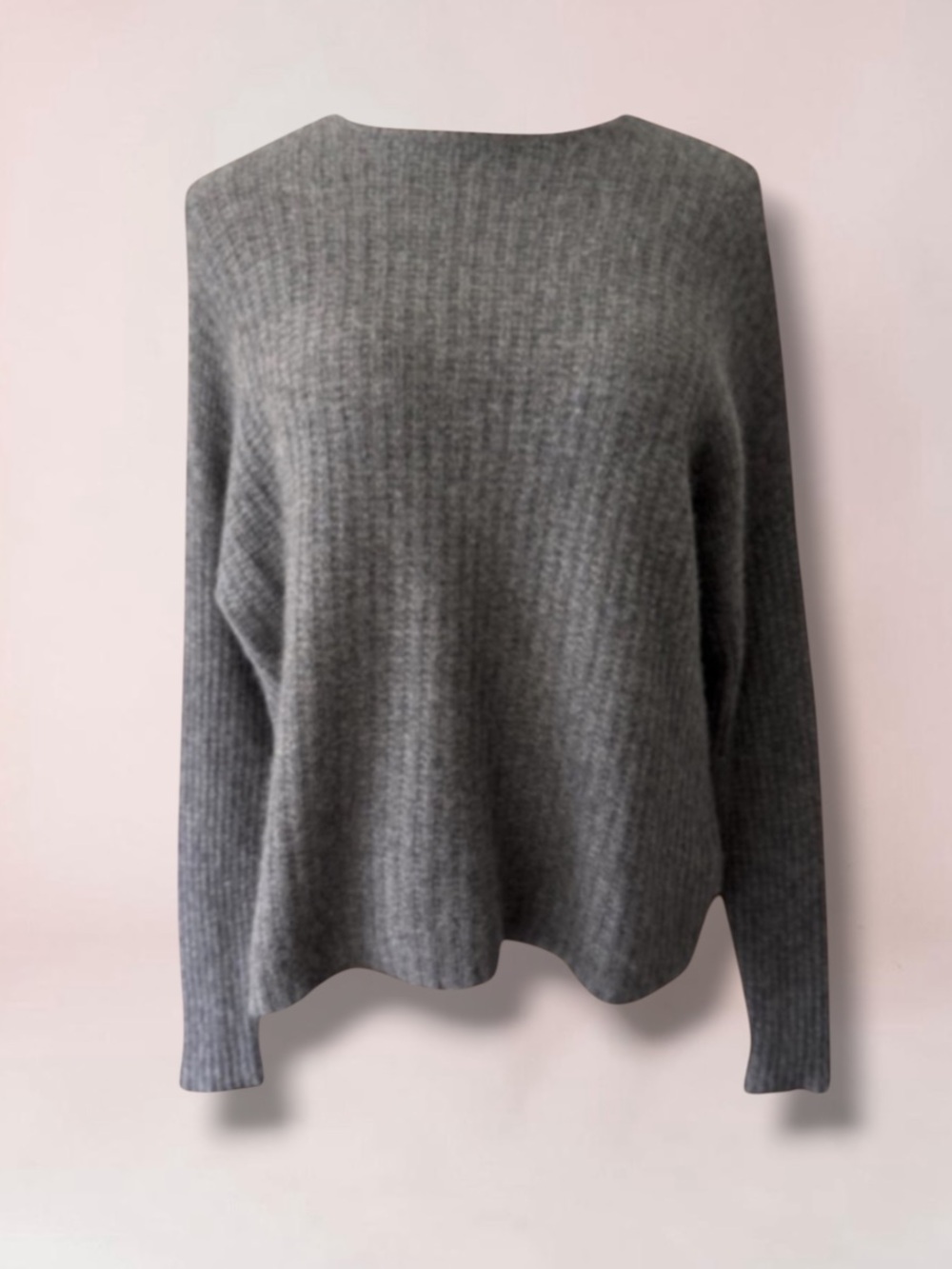 Zadig & Voltaire Grey Oversized 100% Cashmere Sweater Size XS